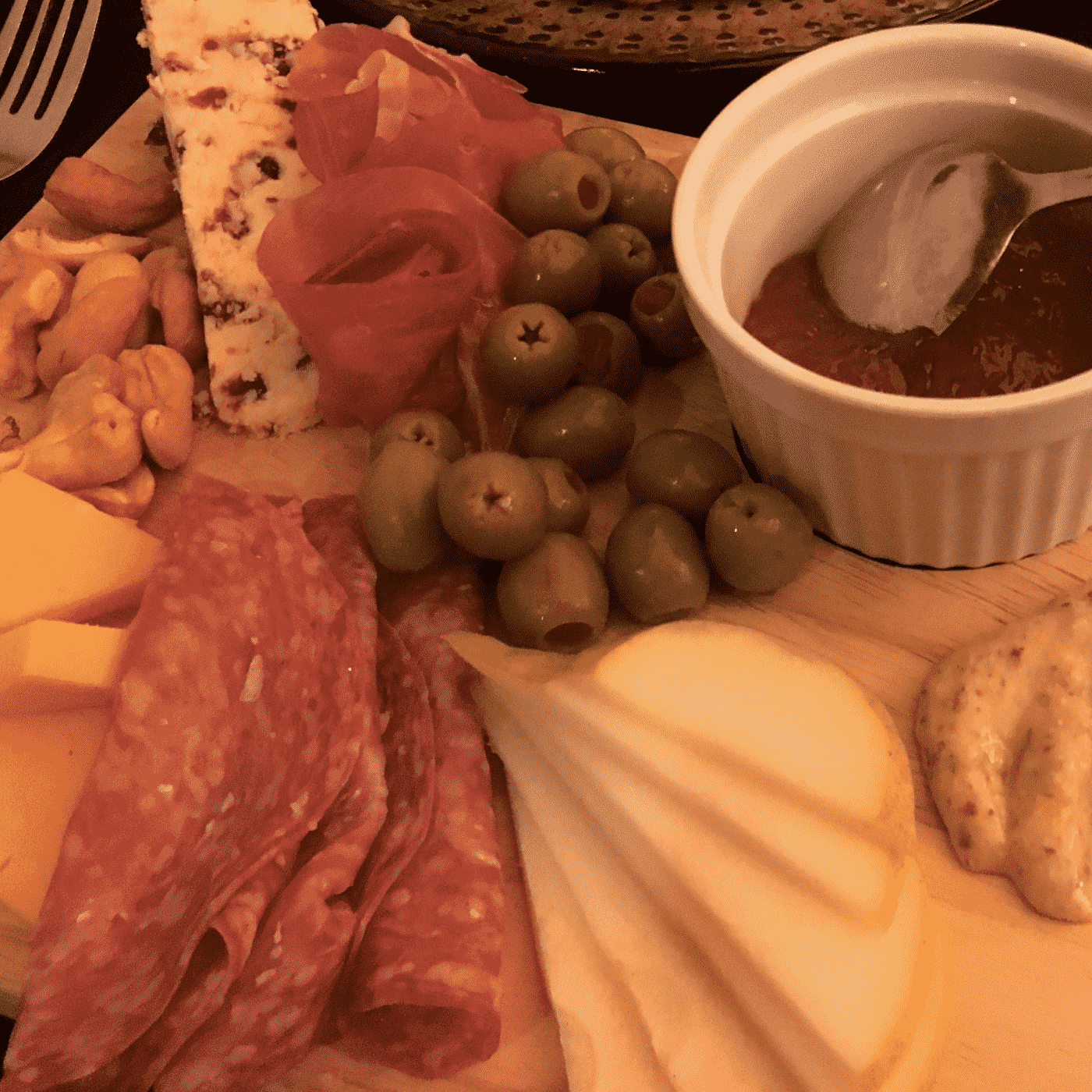 A square photos of a charcuterie board special